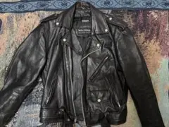 WILSONS ブラックレザーライダースジャケット S
