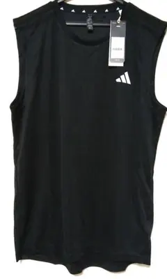 adidas ブラック ノースリーブ Tシャツ XL 新品タグ付き