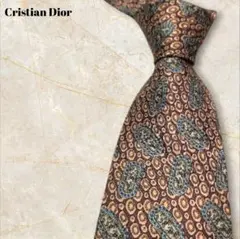 美品 クリスチャンディオール ネクタイ ペイズリー 総柄