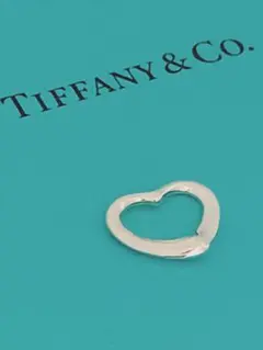 美品 TIFFANY ティファニー オープンハート ペンダント トップ Mサイズ