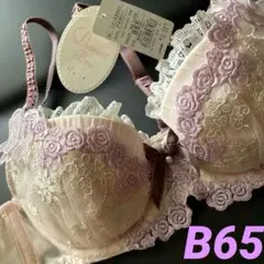 新品未使用品 Narue ナルエー ブラジャー 谷間 B65 レース 刺繍のサムネイル