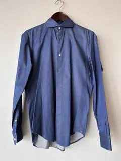 nano universe デニム調シャツ Mサイズ コットン ポリウレタン