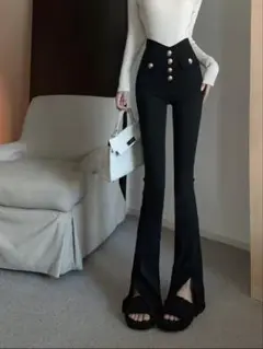 アリエク ブラックフレアパンツ