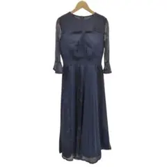 Lece Ladies ビスチェ風シフォンプリーツワンピース 9503