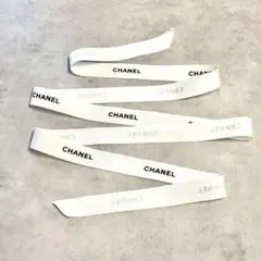 CHANEL ホワイトリボン 約180cm 光沢感無し