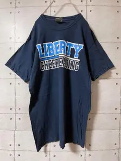 コンフォートカラーズ プリント Tシャツ M ネイビー 海外古着
