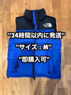 THE NORTH FACE ブルー ダウンベスト サイズM ヌプシベスト