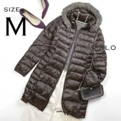 専用【美品】UNIQLOユニクロ ウルトラライトダウンフーデットコートMブラウン