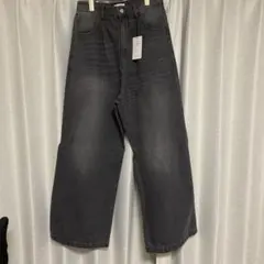 cussil/クシル　TRストレッチルーズシルエットハイウエストストレートパンツ
