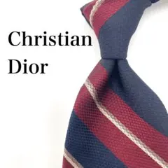 良品✨Christian Dior ネクタイ ポリエステル　シルク　ネイビー