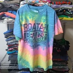 ⑥90sヴィンテージGILDANアメリカ製МタイダイtシャツUSA直輸入古着緑