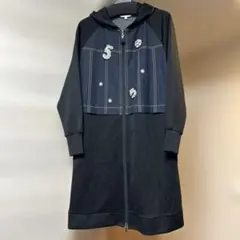 スーパービューティー　リボンロングコート　ネイビー　42サイズ　新品未使用品 スーパービューティー コート（レディースコート、ジャケット