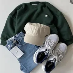 韓国子供服 our 緑 スウェット トレーナーL