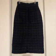 テチチ　チェックスカート　茶ネイビー