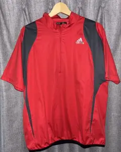 adidas 半袖ゴルフウェア L レッド
