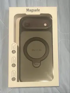 米軍規格 360°定点回転多機能 iPhone17Airケース リング付 半透明