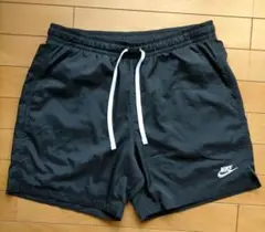 NIKE ウーブン ショートパンツ Lサイズ 黒 ハーフ ナイロン 水陸 スイム