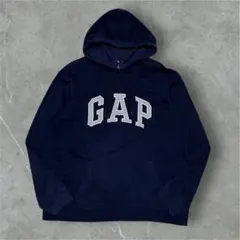 GAP アーチロゴ 短丈 y2kパーカー ネイビー Cityboy XL相当