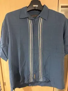 CUBAVERA 半袖シャツ XXL 青 ストライプ