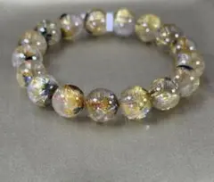 2025年最新】12mm ゴールド タイチンルチルクォーツ ブレスレットの