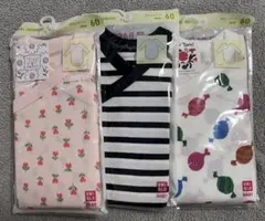 【まとめ売り】ユニクロ　ロンパース　60サイズ 3枚セット