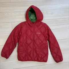 mont-bell 赤 ダウンコート フード付き　リバーシブル 140