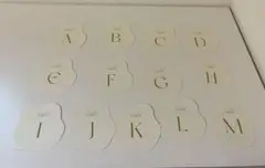 テーブルナンバー　アルファベット