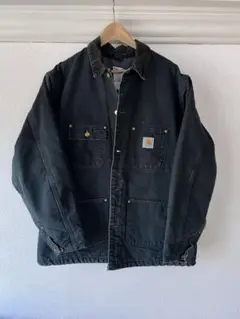 超超スペシャル 80s カーハート チョアコート ブラック 黒 carhartt - 激レア 80'S CARHARTT CHORE COAT BLACK 裏地なしの