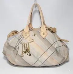 ヴィヴィアンウエストウッド ハンドバッグ 2way オーブ金具 チェック柄