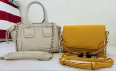 【ZARA】新品ベージュショルダーバッグ➕ 新品黄色ショルダーバッグ