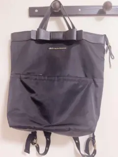 JILL BY JILLSTUART リボンスクエアバックパック ブラックのサムネイル