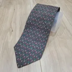 紳士ネクタイ　絹100%　シルク　ヴィンテージ　個性派柄　レトロ