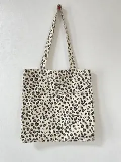 レオパード柄キャンバストートバッグ