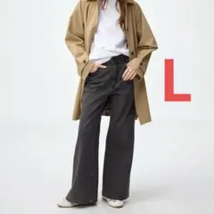 ＧＵ バギーフレアジーンズ L ダークグレーのサムネイル