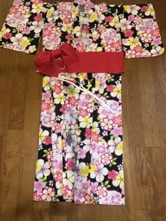 椿柄浴衣 帯 下駄 3点セット ネイビー GRL - メルカリ