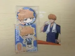 ブルーロック 極楽湯コラボ 國神錬介 缶バッチ アクリルスタンド