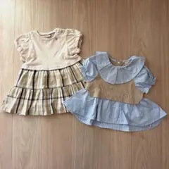 【美品】 petit main ベビー 80㎝ 女の子 2点セット