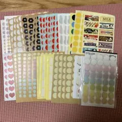 ポイントシール　ダイカットシール　丸シール　【セリア　キャンドゥ　ダイソー】