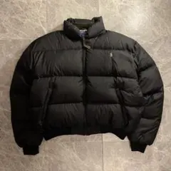 80s 90s ポロ　ラルフローレン　USA製　ダウンジャケット　ブラック　黒