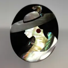 昭和レトロ　貴婦人　螺鈿　貝殻　シェル　アバロンシェル　マグネット