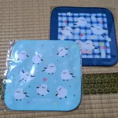シマエナガデザイン タオルハンカチ 2枚セット