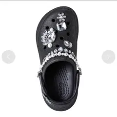 新品crocs 別注プラットフォーム グリッター サンダル　黒　金子彩着用 新品crocs 別注プラットフォーム グリッター サンダル 黒 金子彩着用