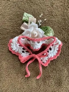 手編みわんちゃんねこちゃんケープ　ハンドメイド