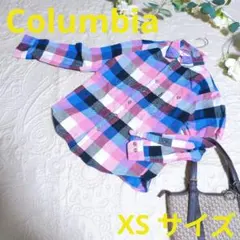 【Columbia 】チェック柄 長袖ネルシャツ XSサイズ　綿100%