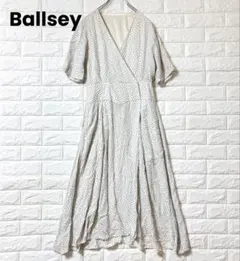 ボールジィ ワンピース フレア ドット カシュクール 白