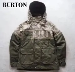 BURTON 幾何学模様 フード付きジャケット　Burton スノボ/スキー