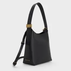 CHARLES & KEITH エドナ バケットバッグ ブラックのサムネイル