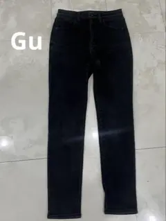 gu黒スキニー 裏起毛スキニー