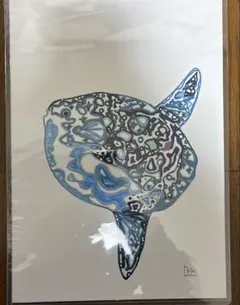 ち*ん様 タツノオトシゴ パネルイラスト 原画 - メルカリ