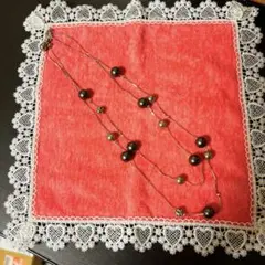 超値下げ⭐️黒とシルバーパールのロングネックレス⭐️